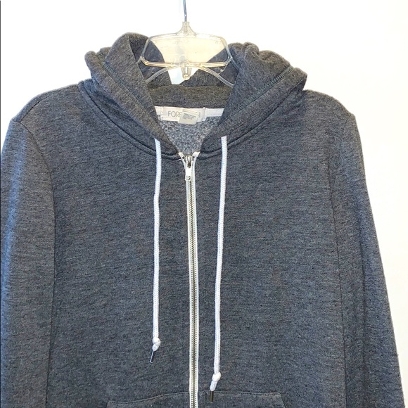 Forever 21 Drawstring Hood Sweat Jacket - Picture 3 of 14
